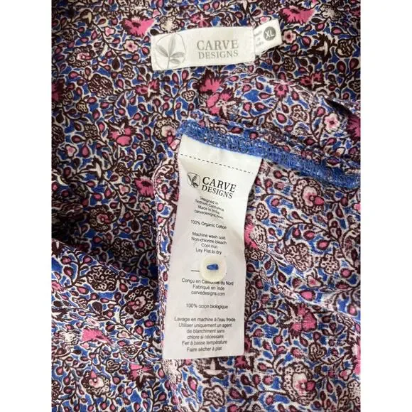 Matilda Jane / Carve Designs XL Ditsy Floral Boho Tunic Shirts Tops Lot Of 2 - Picture 6 of 11